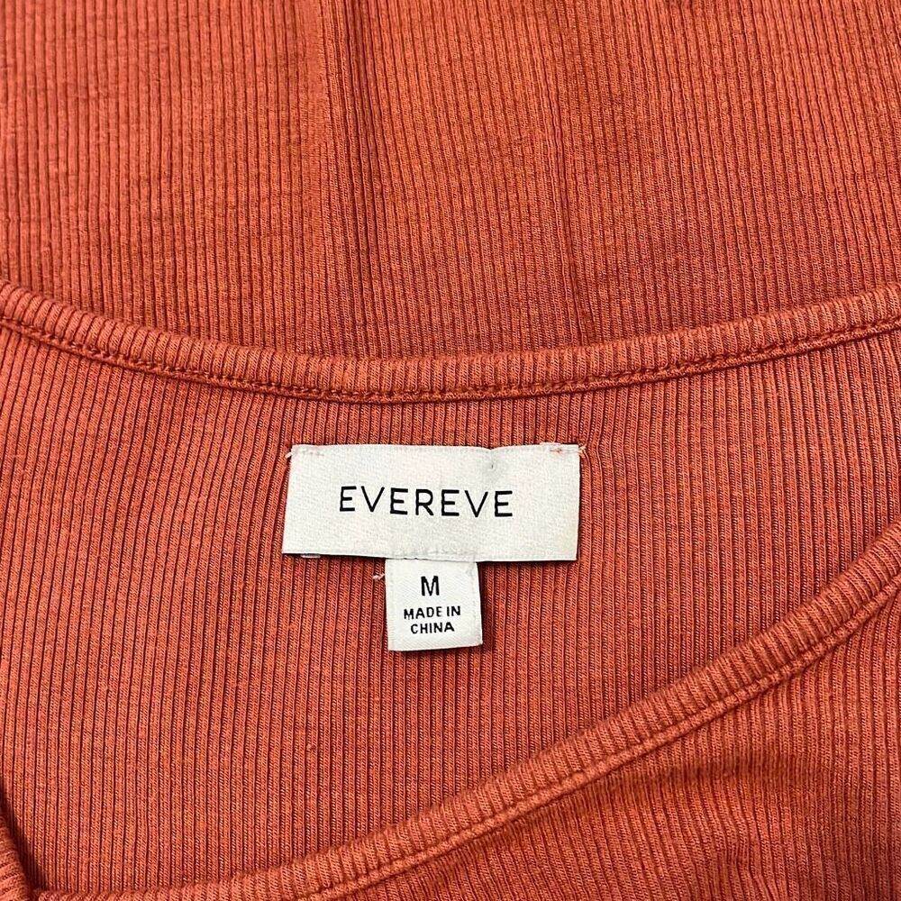 Evereve Rust Ribbed Cutout Tank Medium - Picture 6 of 8